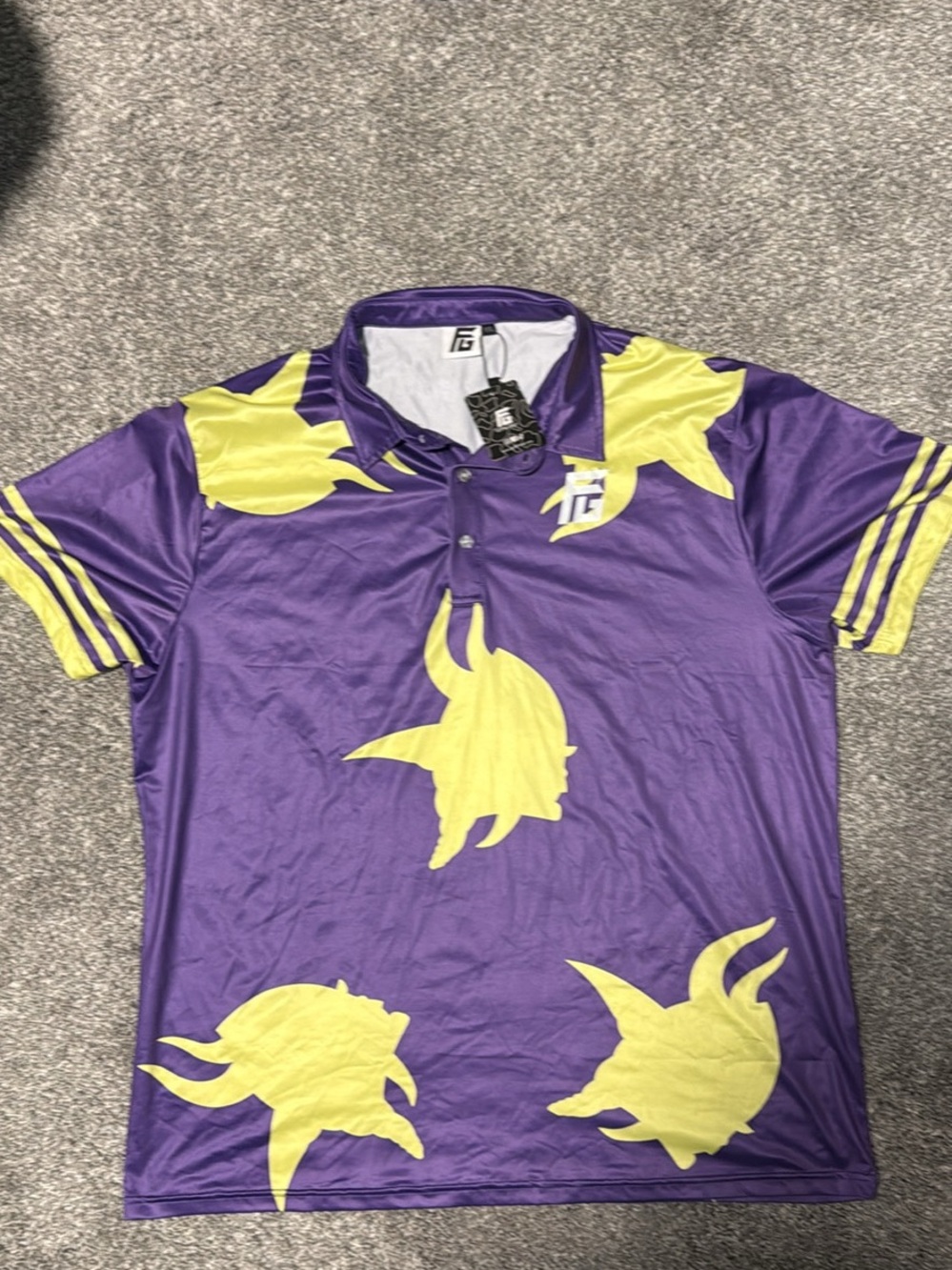NWT Flyte Golf Minnesota Vikings Logo Polo Shirt XXL